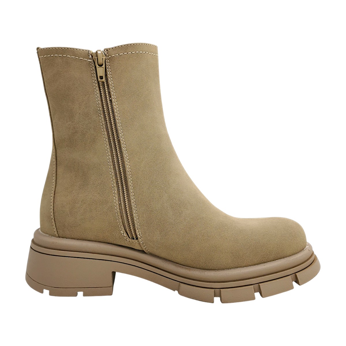Damenschuhe Stiefel Beige Freizeit (Beige, Größe 36 EU)