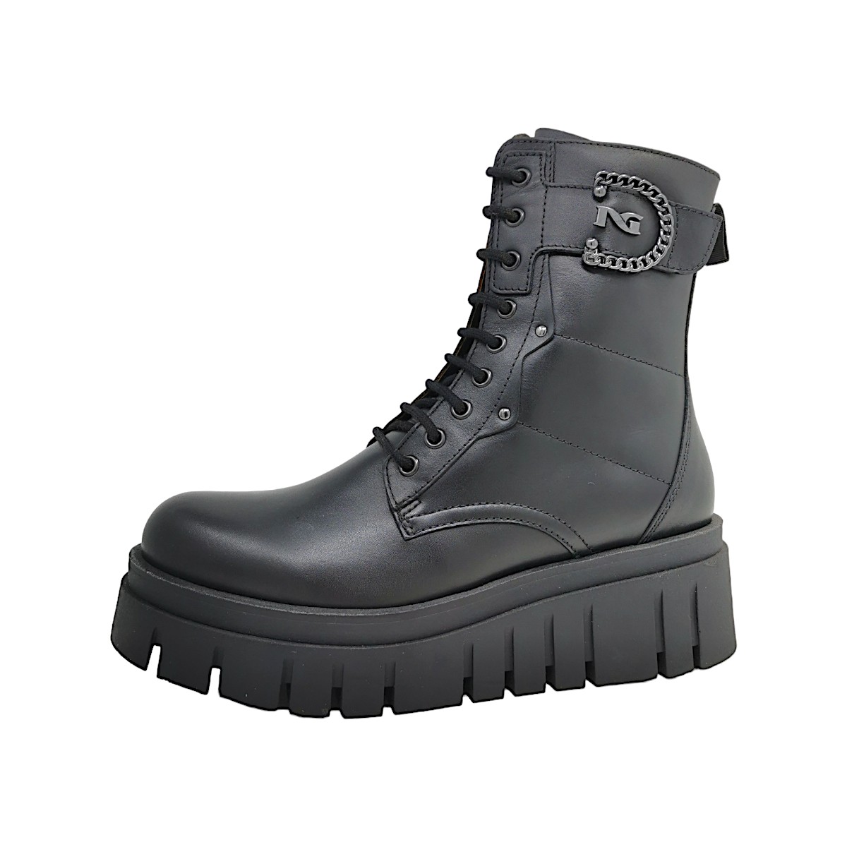 Nero Giardini Damenschuhe Schnürstiefel Schwarz Freizeit