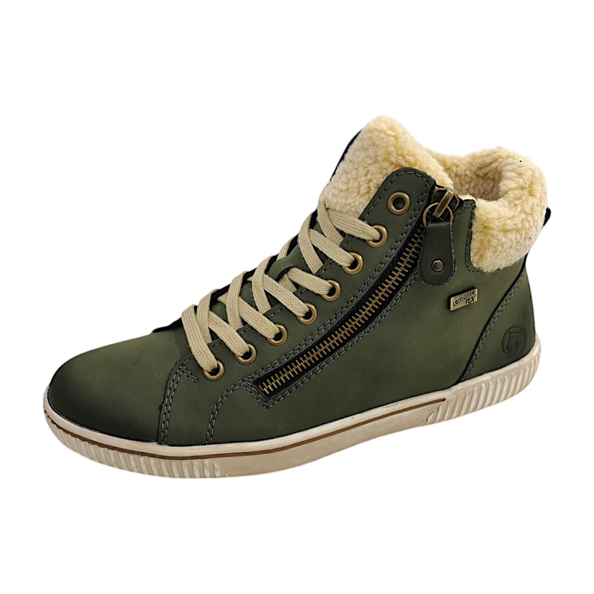 Remonte Damenschuhe Schnürstiefel Grün Freizeit (54 moor/forest, Größe 37 EU)