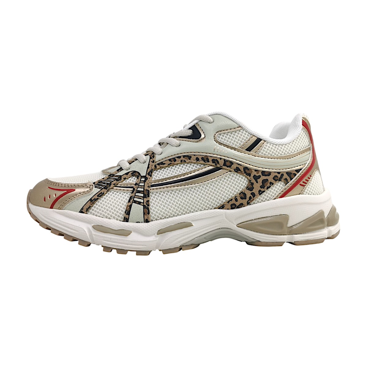 Monshoe Damenschuhe Schnürschuhe Sportive Gold Freizeit