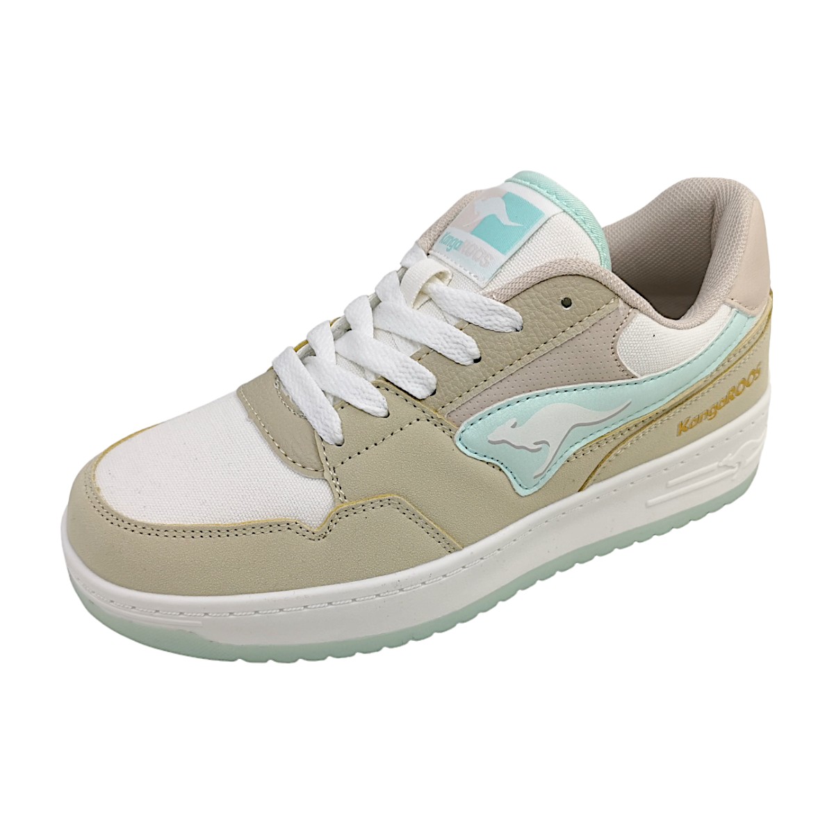 KangaRoos Jane Damenschuhe Sportive Schnürer Mehrfarbig Freizeit (Beige Mint 1067, Größe 40 EU)
