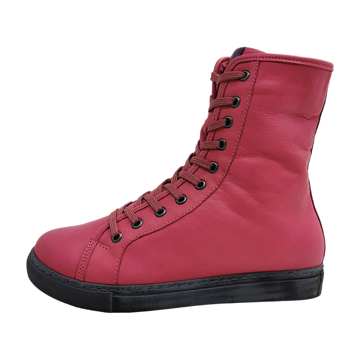 andrea conti Damenschuhe Schnürstiefel Rosa Freizeit