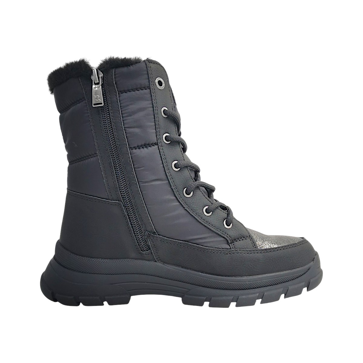 Romika Damenschuhe Gefüttert Winterstiefel Schwarz Freizeit (black 00001, Größe 37 EU)