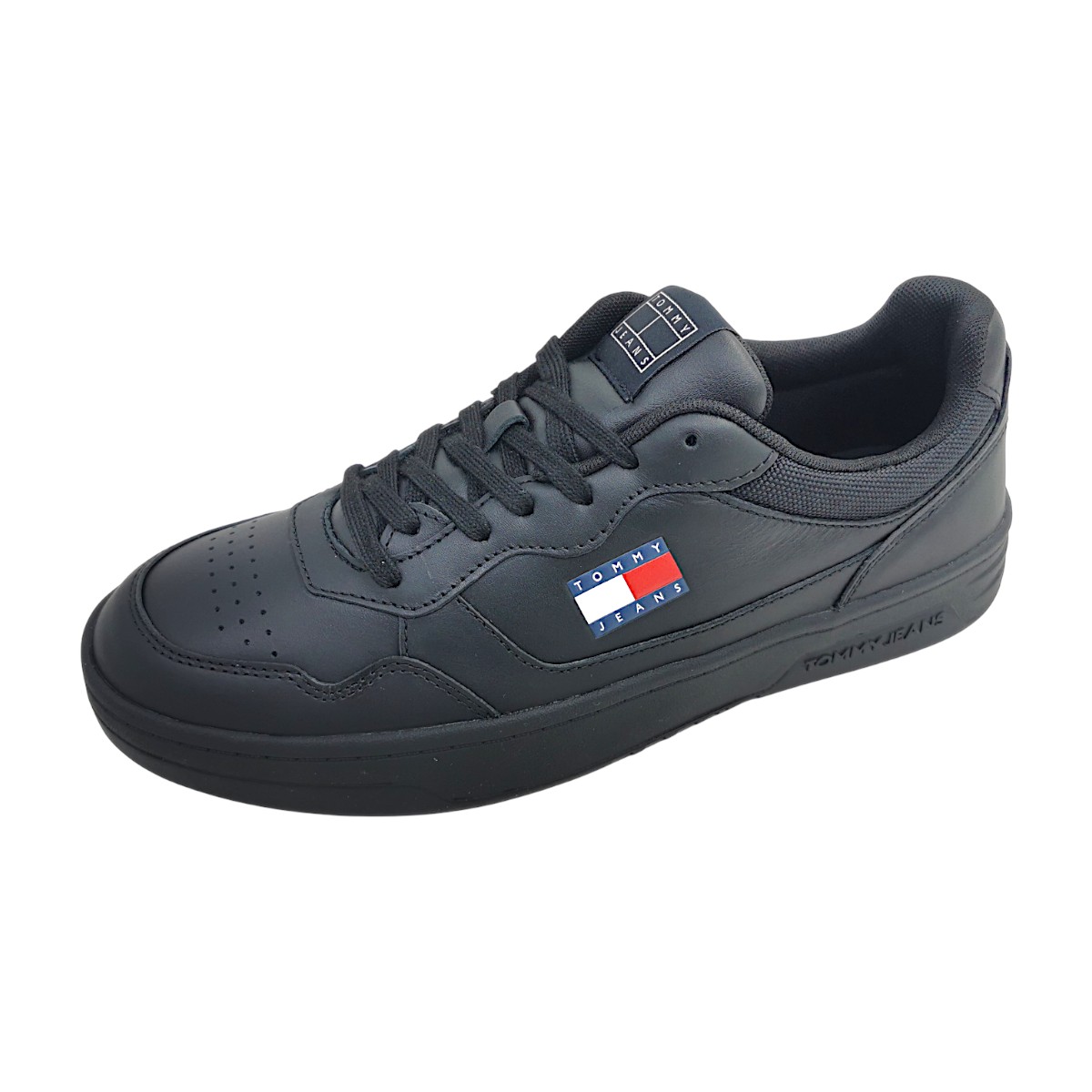 Tommy Hilfiger TJM Cupsole Herrenschuhe Schnürschuhe Sneaker Schwarz Freizeit (black, Gr. 1:44)