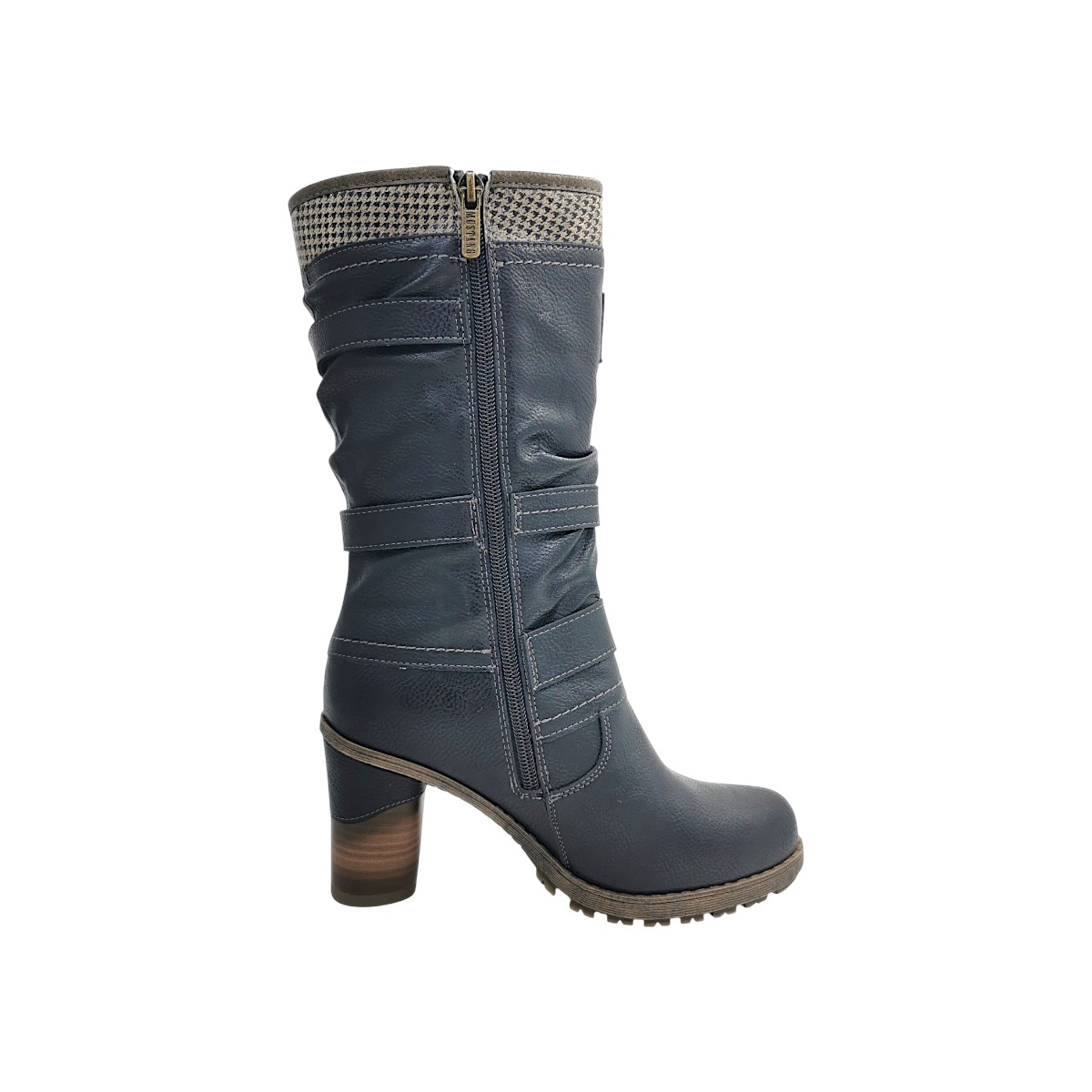 Mustang Damenschuhe Reißverschluss Schaftstiefel Schwarz Freizeit (black 00003, Größe 39 EU)