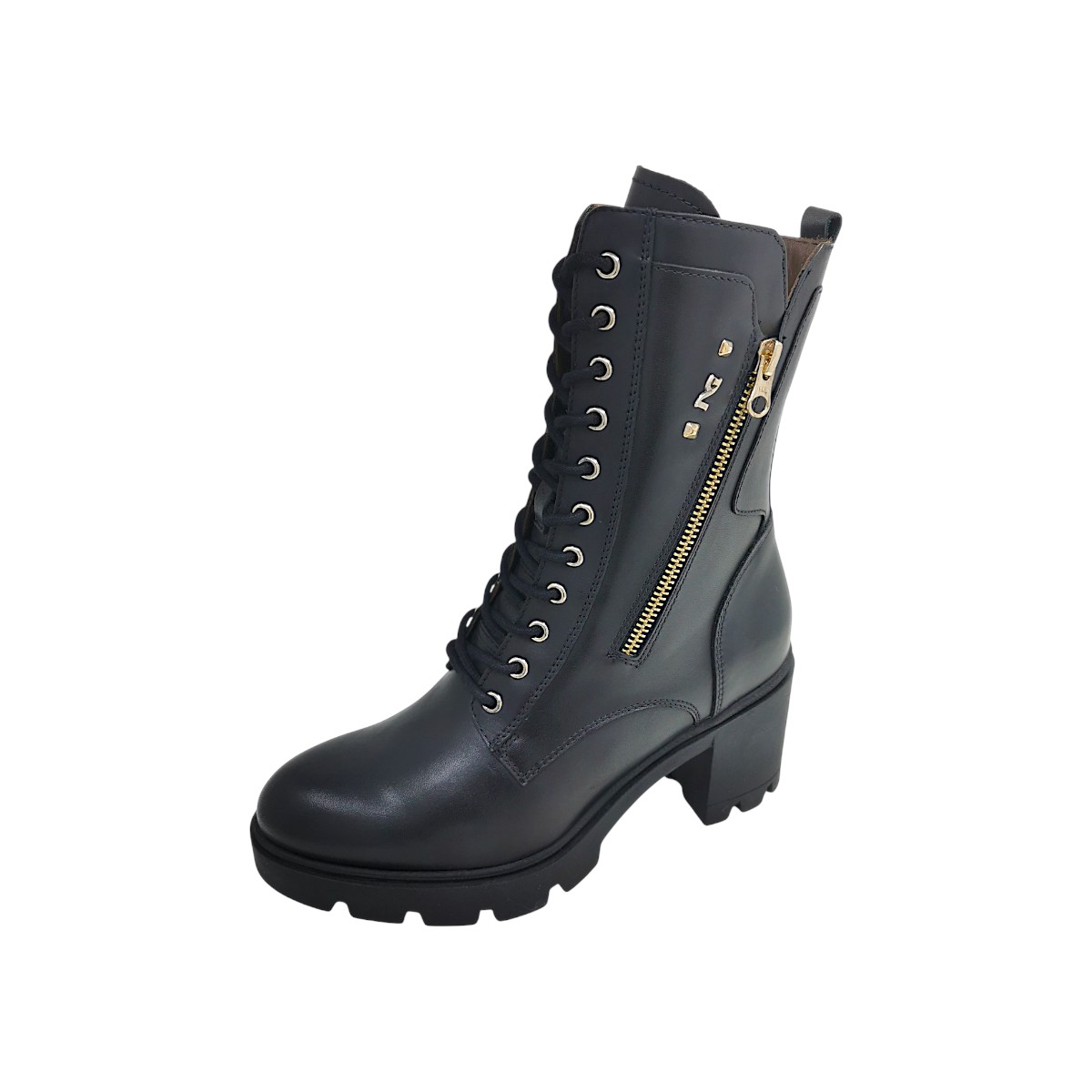 Nero Giardini Damenschuhe Schnürstiefelette Schwarz Freizeit (Nero 100, Größe 41 EU)