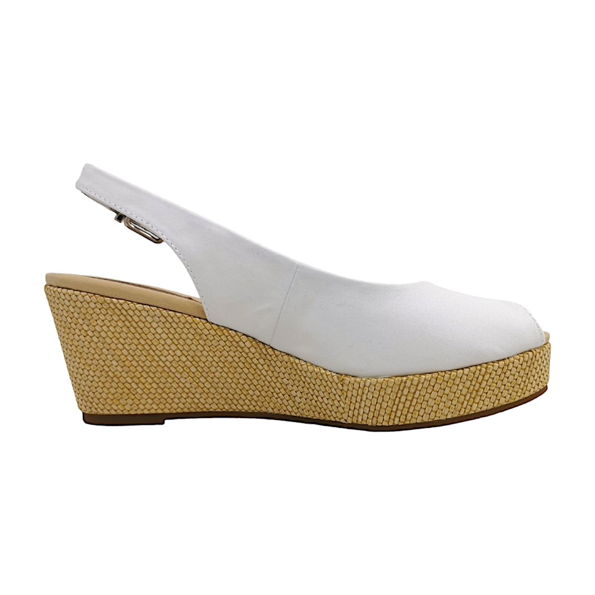Tommy Hilfiger CONIC ELBA SLING BACK WED FW0FW04788YBL Weiß YBL Ecru