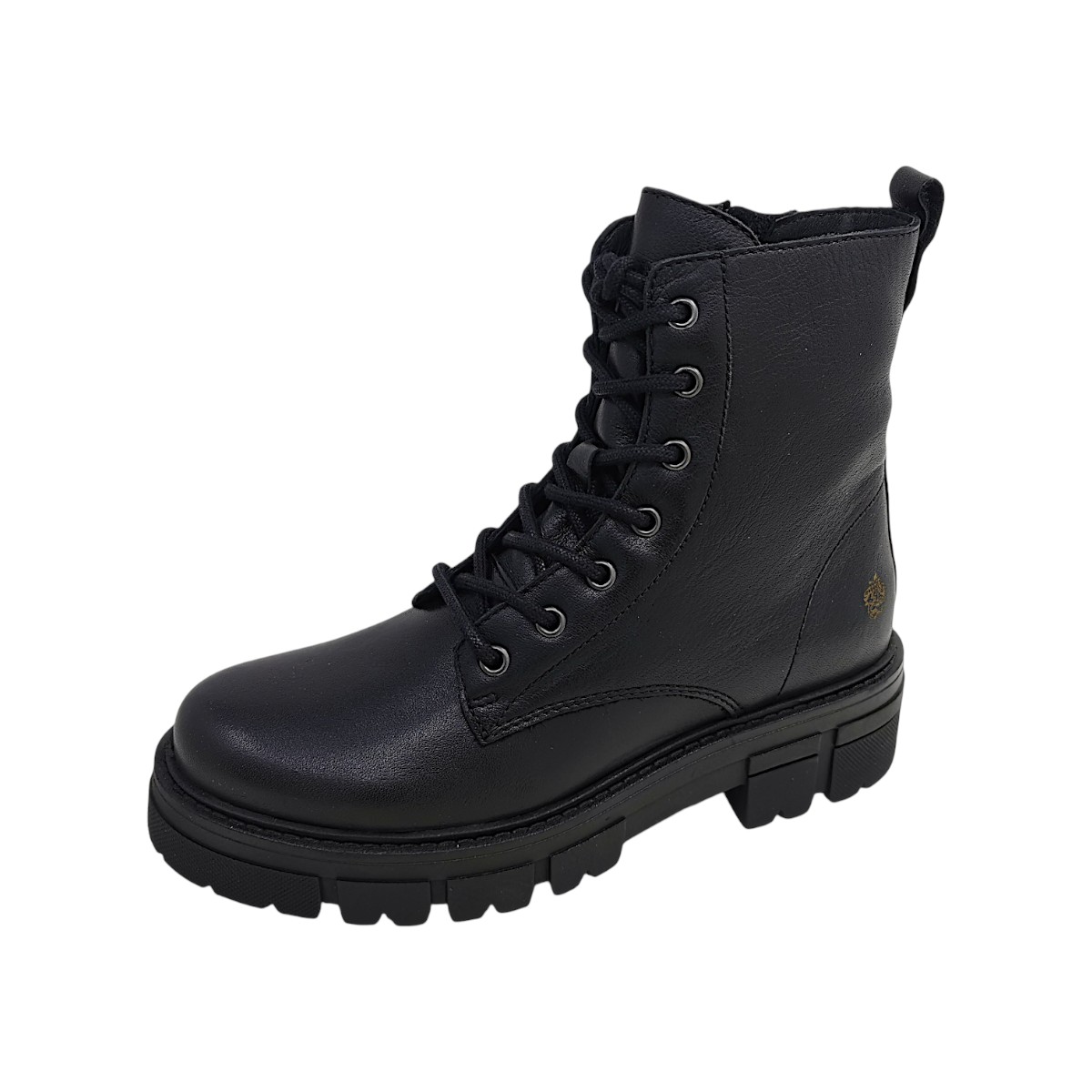 Apple of Eden Damenschuhe Stiefel Reißverschluss Schnürstiefel Schwarz Freizeit (Black, Größe 38 EU)