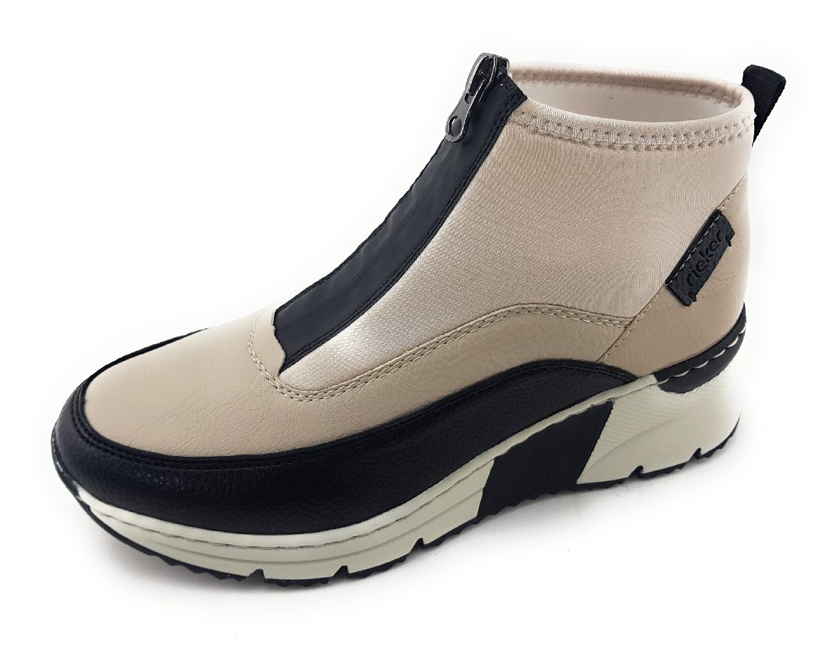 Rieker Damenschuhe Schlupfstiefelette Mehrfarbig Freizeit (beige kombi 60, Größe 36 EU) Rieker Damenschuhe Schlupfstiefelette Mehrfarbig Freizeit (beige kombi 60, Größe 36 EU)