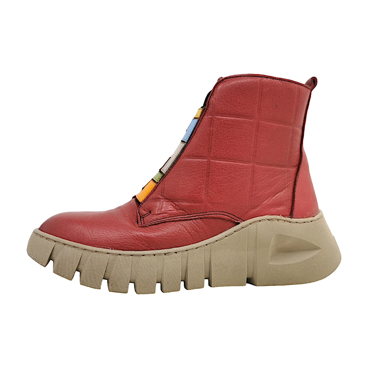 Gemini Anilina Stiefel Damenschuhe Rot Freizeit