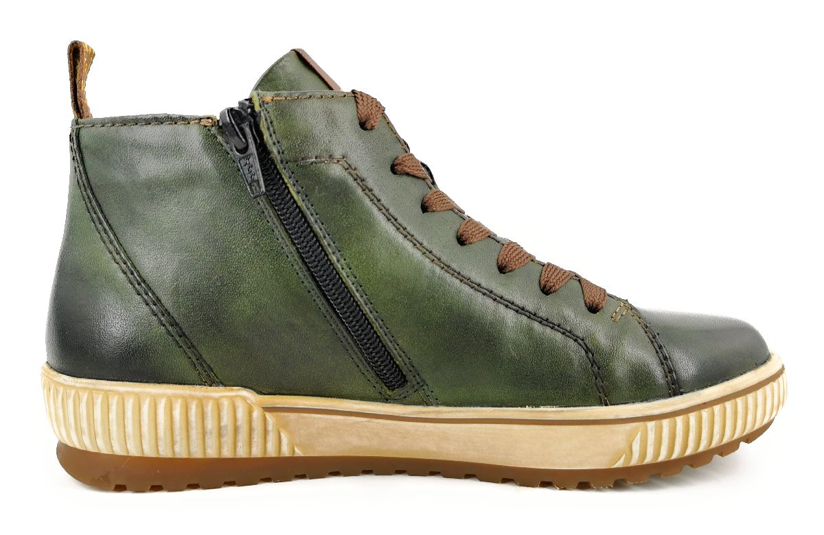 Remonte Damenschuhe Stiefel Schnürer Stiefelette Grün Freizeit