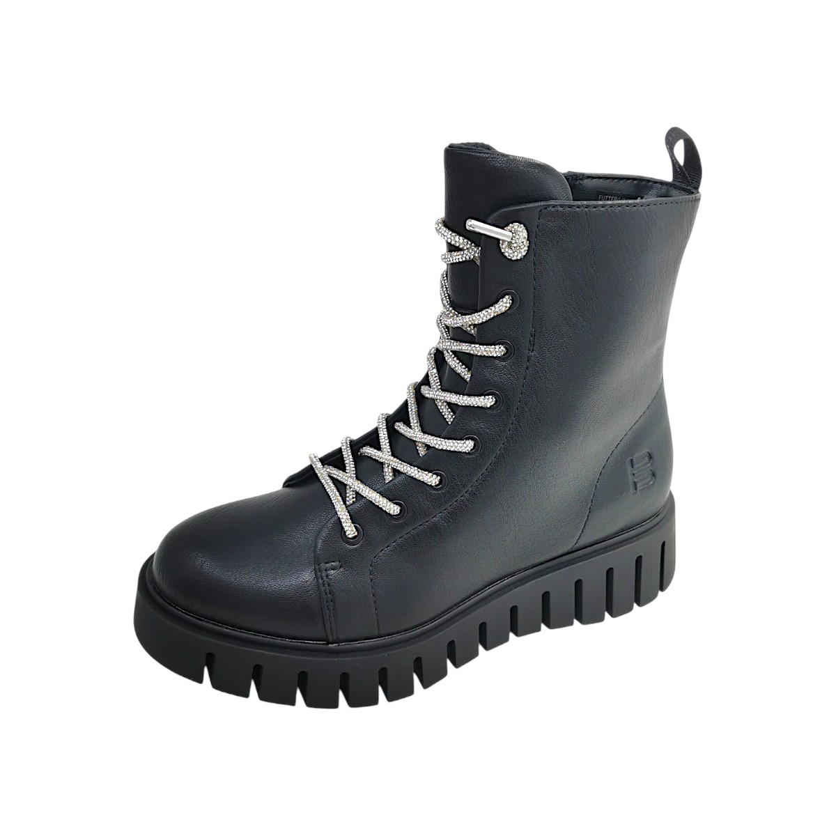 Bagatt Benisha Damenschuhe Schaftstiefel mit Reißverschluss Schwarz Freizeit (Black/Silver 1013, Größe 40 EU)