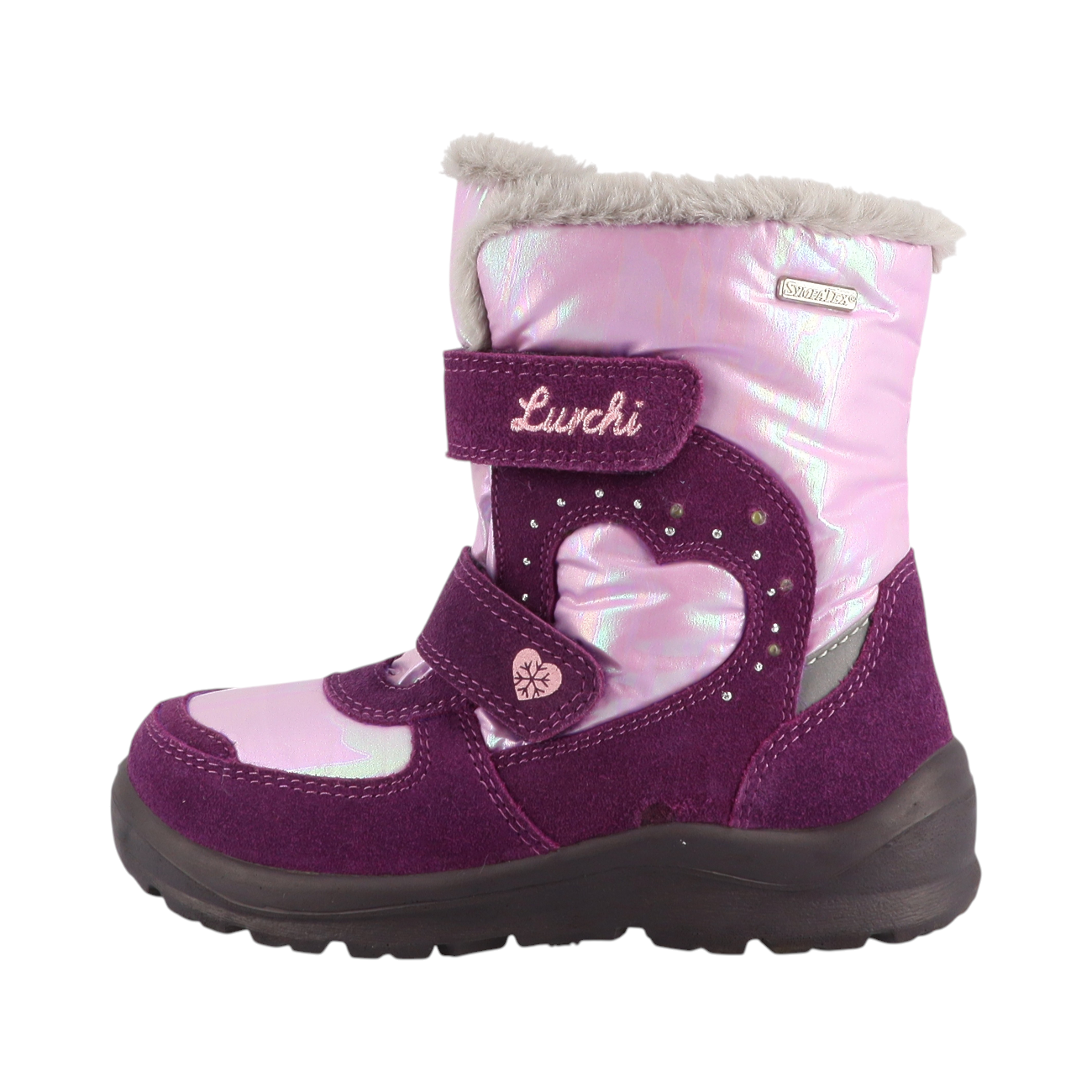 Lurchi Kinderschuhe Mädchen Winterstiefel Violett Freizeit (purple 01005, Gr. 1:33)