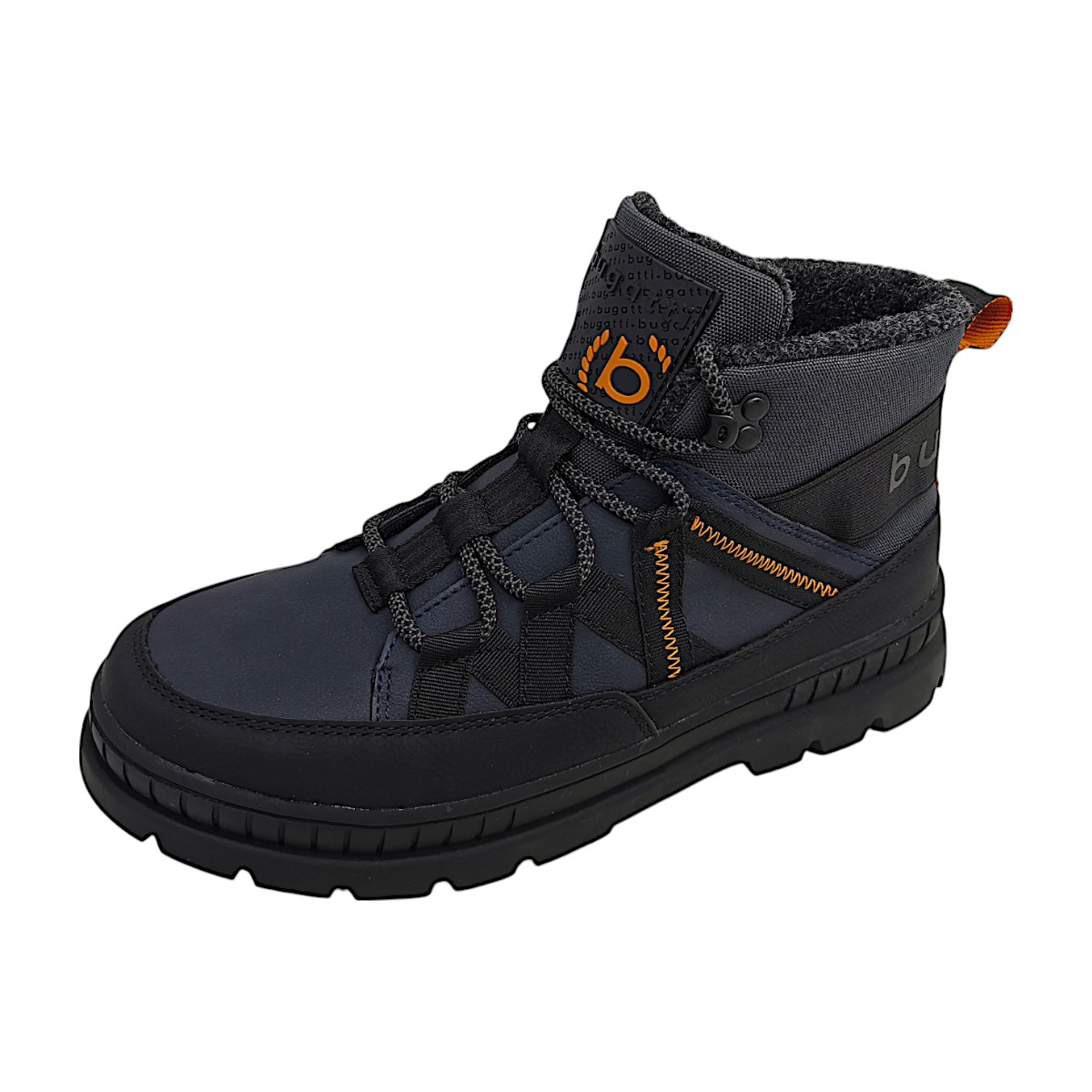 Bugatti Herrenschuhe Schnürstiefel Braun Freizeit (dark blue 4100, Größe 46 EU)