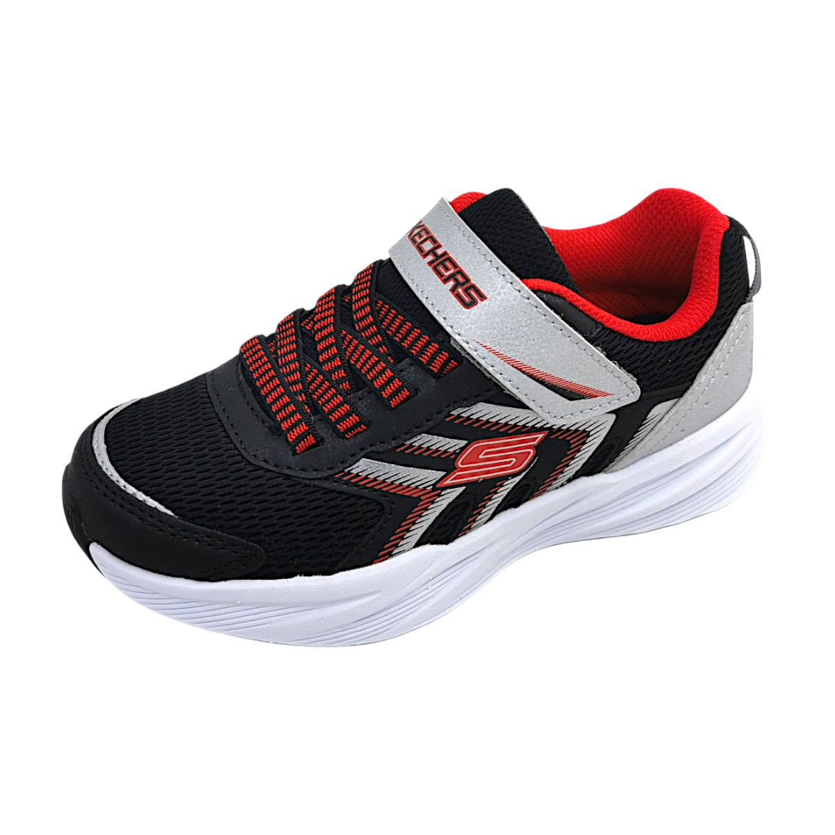 Skechers Microspec Tread 404115L BKSR Schwarz black/silver/red BKSR
