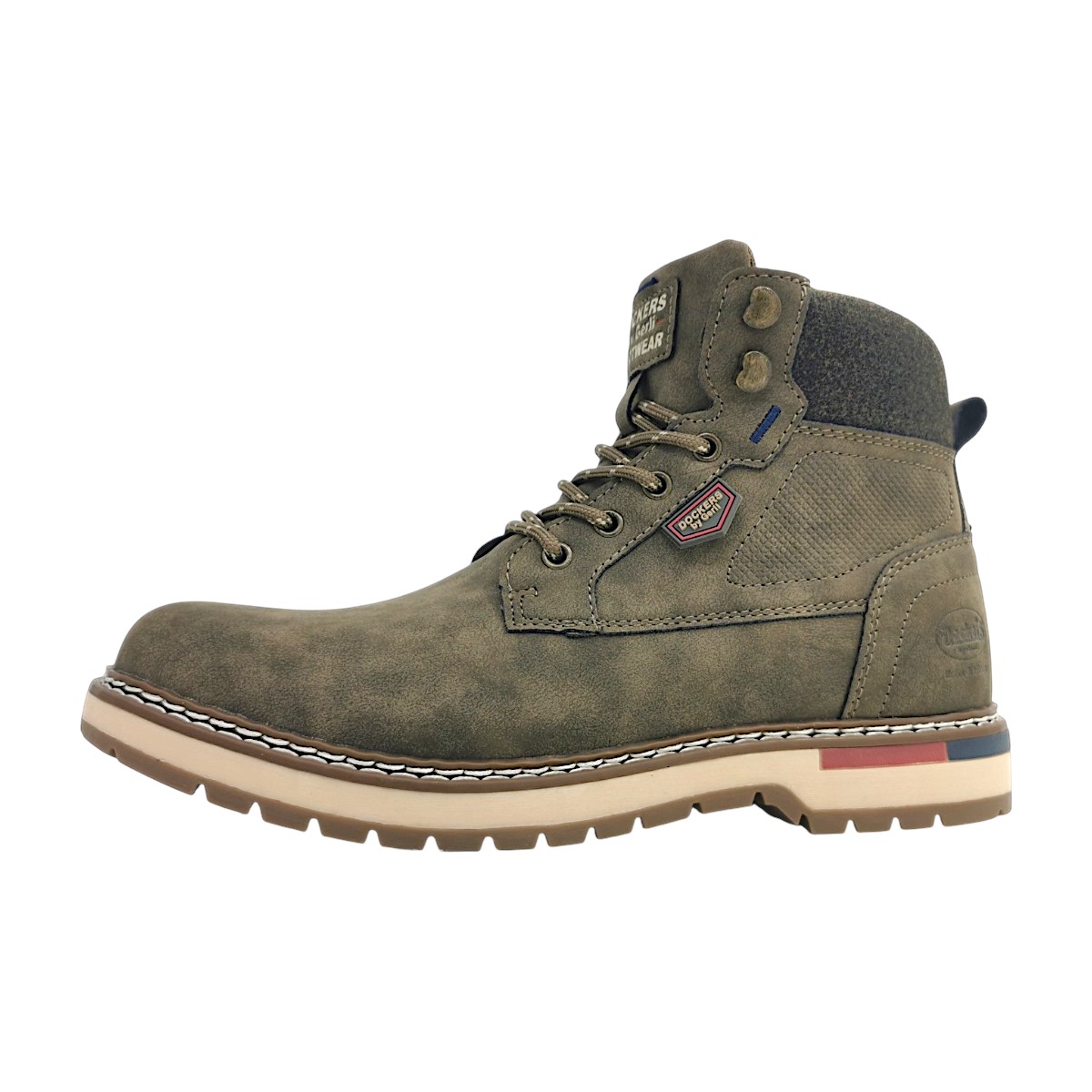 Dockers by Gerli Herrenschuhe Stiefeletten Schnürstiefel Grün Freizeit (khaki 850, Größe 46 EU)