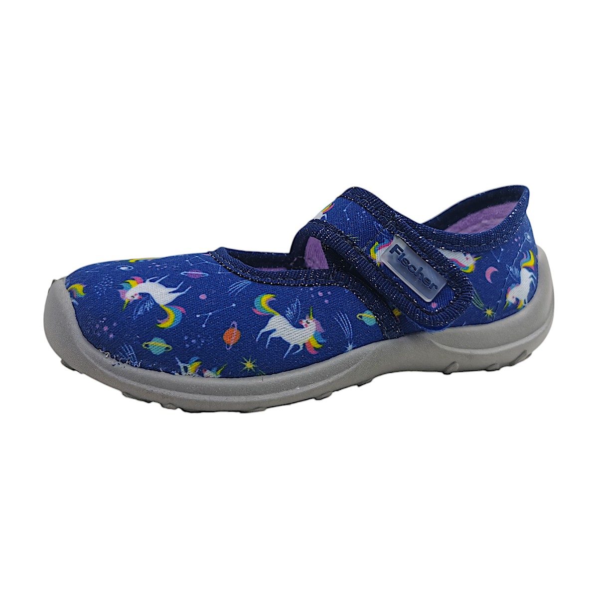 Fischer Markenschuhe Boogy Kinderschuhe Mädchen Hausschuhe Blau Freizeit