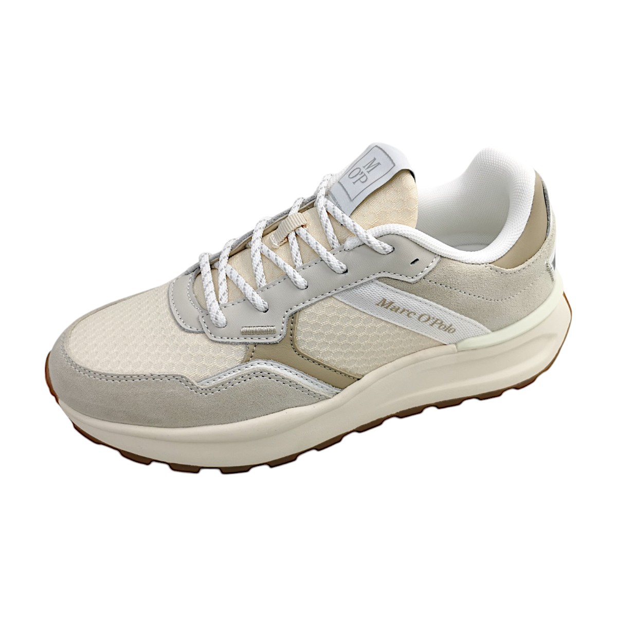 Marc O'Polo Damenschuhe Schnürschuhe Sportive Beige Freizeit (natural cotton/silver 624, Größe 39 EU) Marc O'Polo Damenschuhe Schnürschuhe Sportive Beige Freizeit (natural cotton/silver 624, Größe 39 EU)