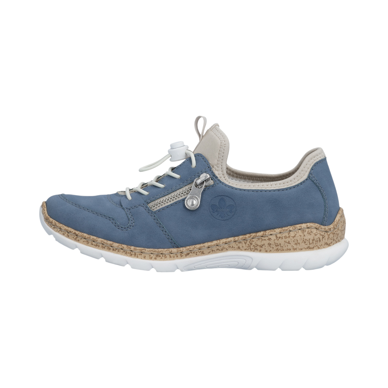 Rieker Damenschuhe Halbschuhe Bequem Slipper Blau Freizeit
