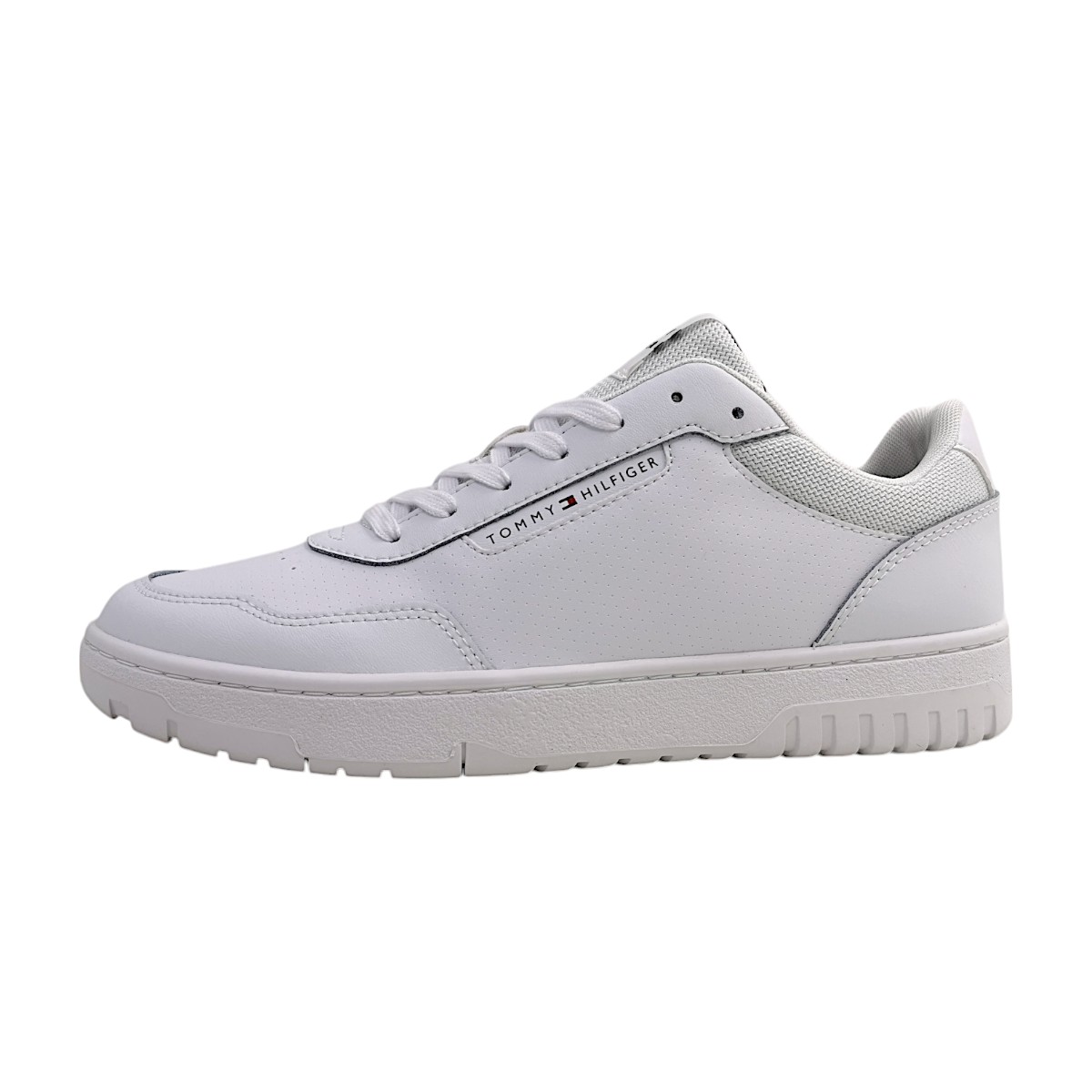 Tommy Hilfiger Basket Core LTH Pinperf sportlicher Schnürer Weiß Freizeit Tommy Hilfiger Basket Core LTH Pinperf sportlicher Schnürer Weiß Freizeit