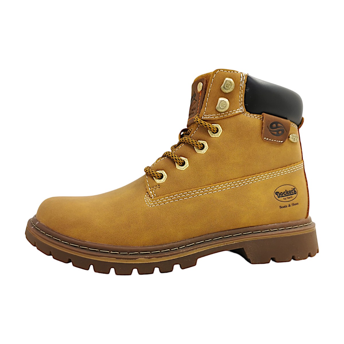 Dockers by Gerli Damenschuhe Schnürstiefel Braun Freizeit