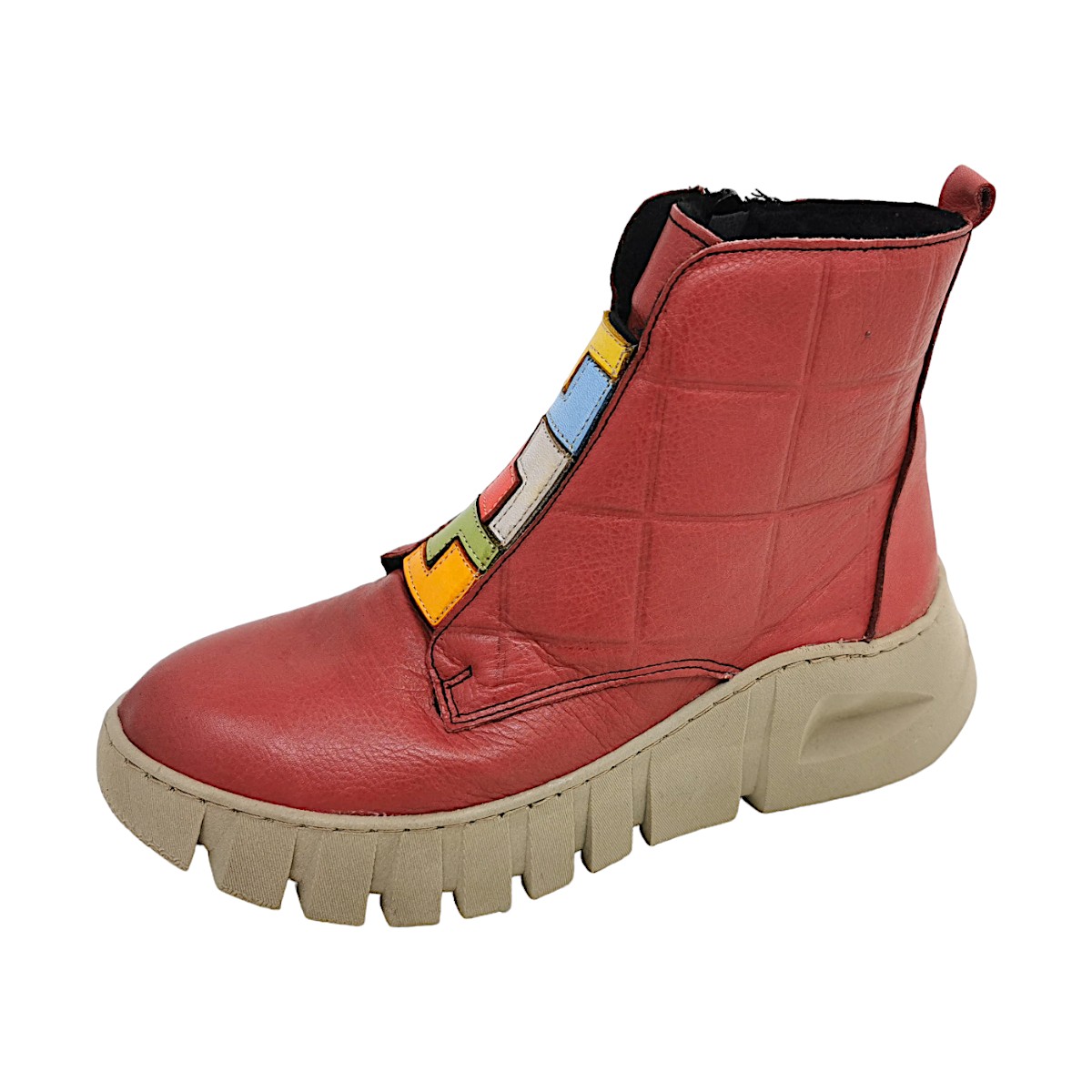 Gemini Anilina Stiefel Damenschuhe Rot Freizeit