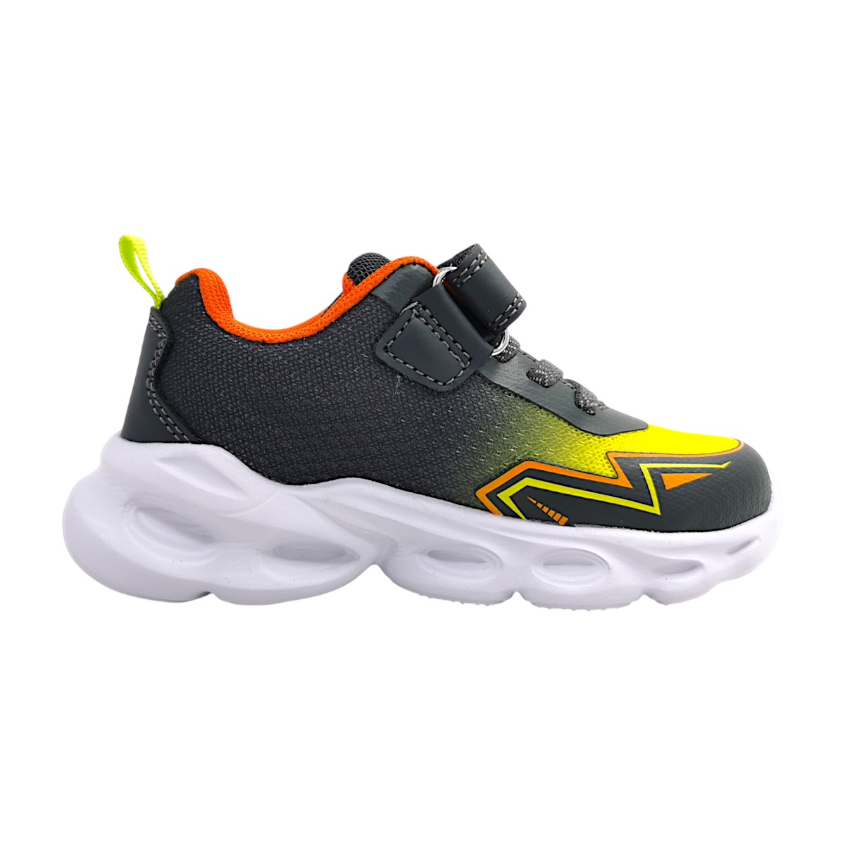 Richter Kinderschuhe Jungen Halbschuhe Klettschuh Grau Freizeit (stone/grey/ora/n.yell, Größe 25 EU)