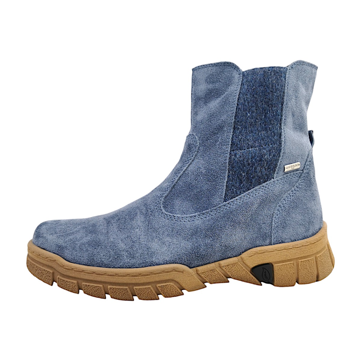 Waldläufer H-Lumi Damenschuhe Reißverschluss Schaftstiefel Blau Freizeit (jeans 206, Größe 38 EU)