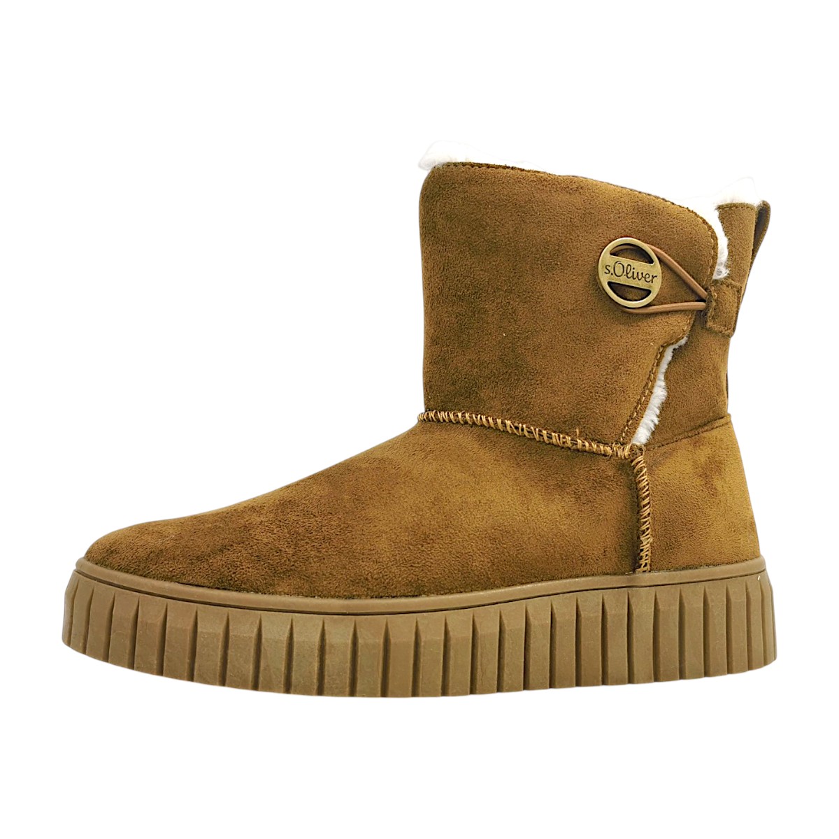 s.Oliver Damenschuhe Winterstiefel Braun Freizeit (cognac 8755, Gr. 1:39)