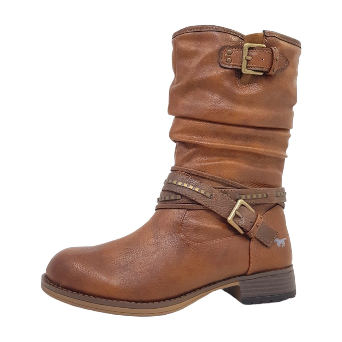 Mustang Damenschuhe Schaftstiefel Gefüttert Braun Freizeit