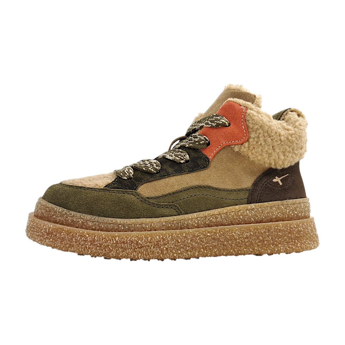 Tamaris Damenschuhe Schnürstiefel Braun Freizeit (oliv comb 761, Größe 39 EU)