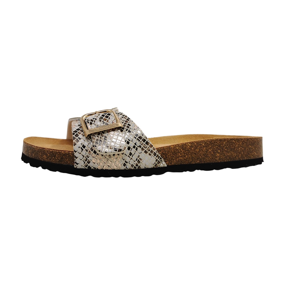 Tamaris Damenschuhe Pantoletten Fußbett Beige Freizeit (Beige/Snake 492, Gr. 1:41)
