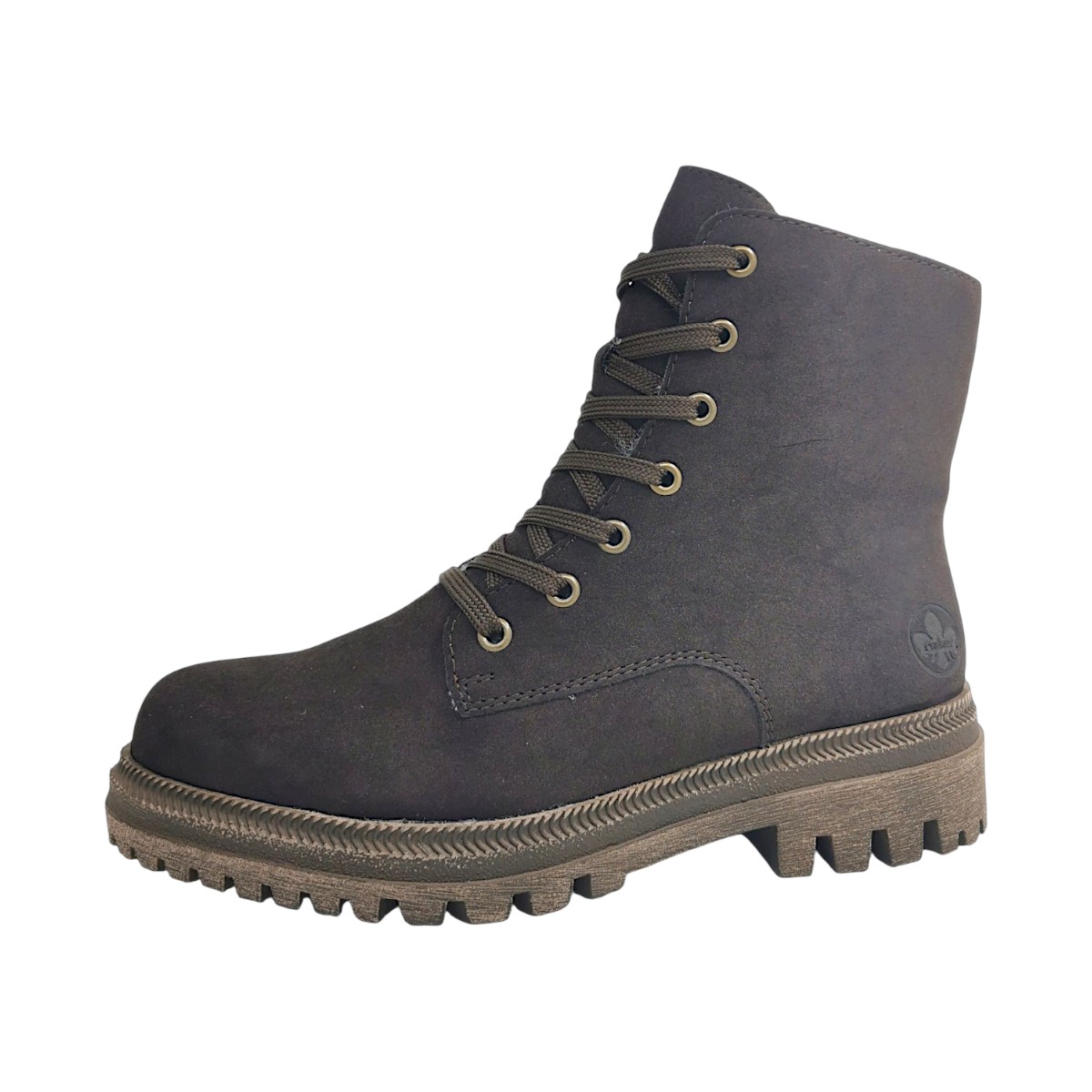 Rieker Y762225 Y76 Damenschuhe Schnürstiefel Braun Freizeit (nougat 25, Gr. 1:41)