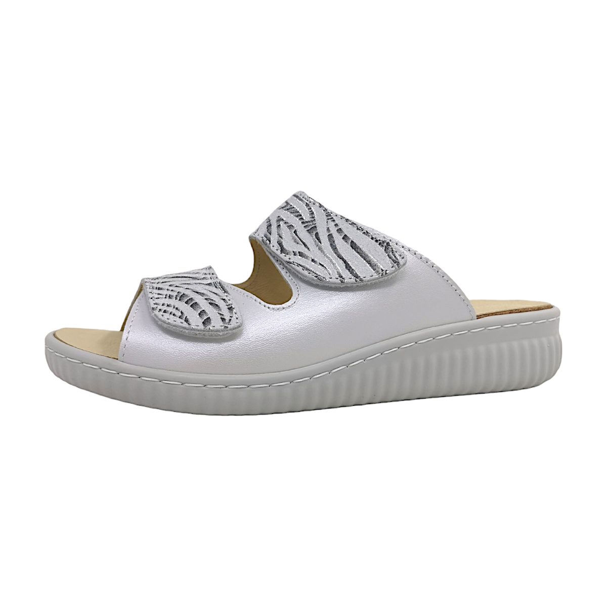 Belvida Damenschuhe Pantolette Weiß Freizeit