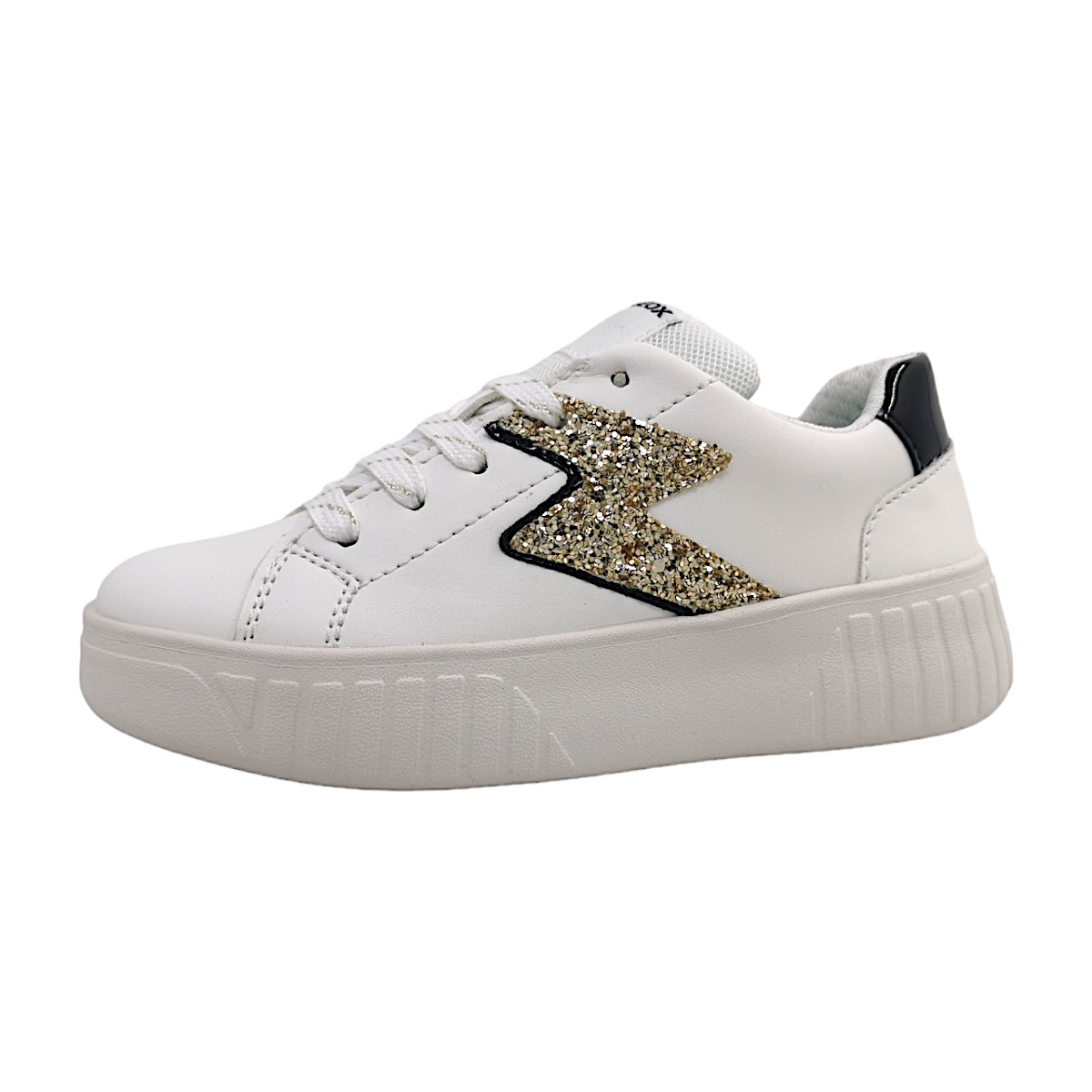 Geox J Mikiroshi Girl Kinderschuhe Jungen Halbschuhe Schnürer Weiß Freizeit