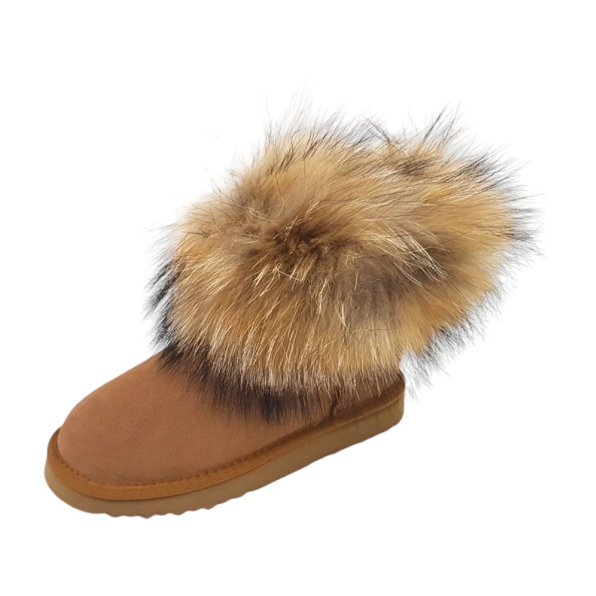 OOG Damenschuhe Stiefel Gefüttert Braun Freizeit (camel, Größe 41 EU)