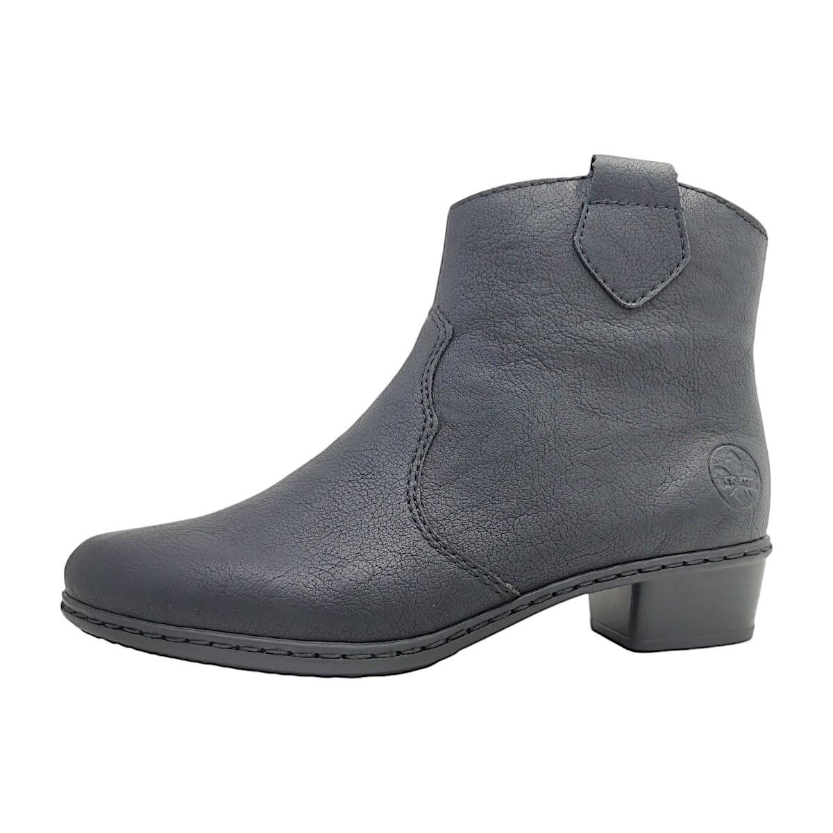 Rieker Damenschuhe Stiefeletten Reißverschluss Schwarz Freizeit (00- Schwarz, Größe 38 EU)
