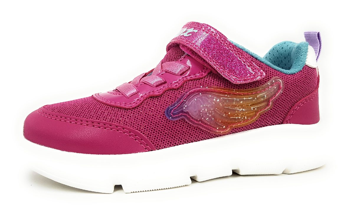 Geox 0A554 Kinderschuhe Mädchen Halbschuhe Klett Sneaker Rot Freizeit