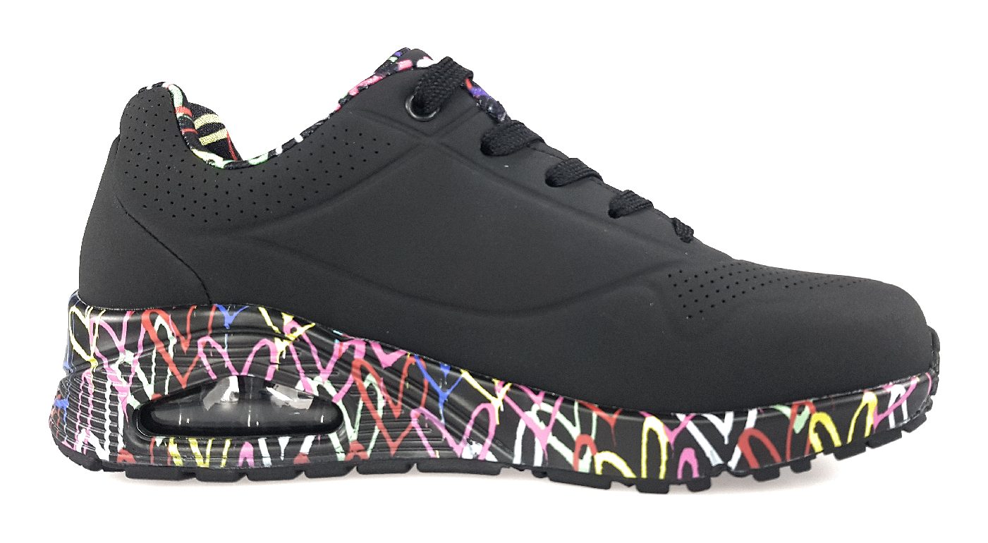 Skechers Uno - Loving Love 155506 Schwarz Black BBK