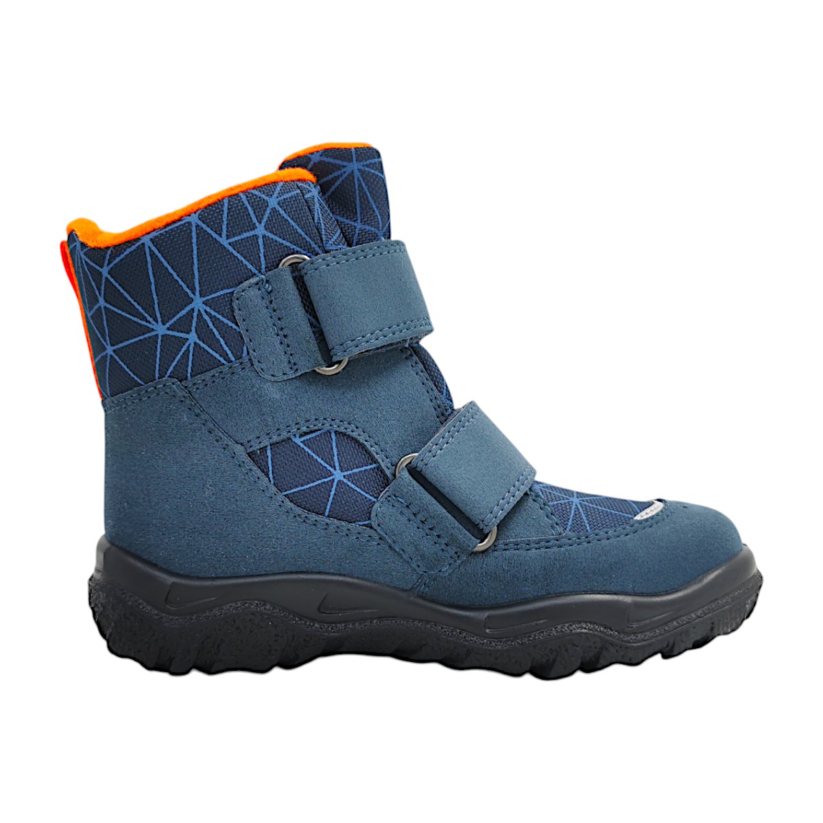 Superfit Husky 1 Kinderschuhe Jungen Winterstiefel Blau Freizeit (8030 blau/orange, Größe 34 EU)