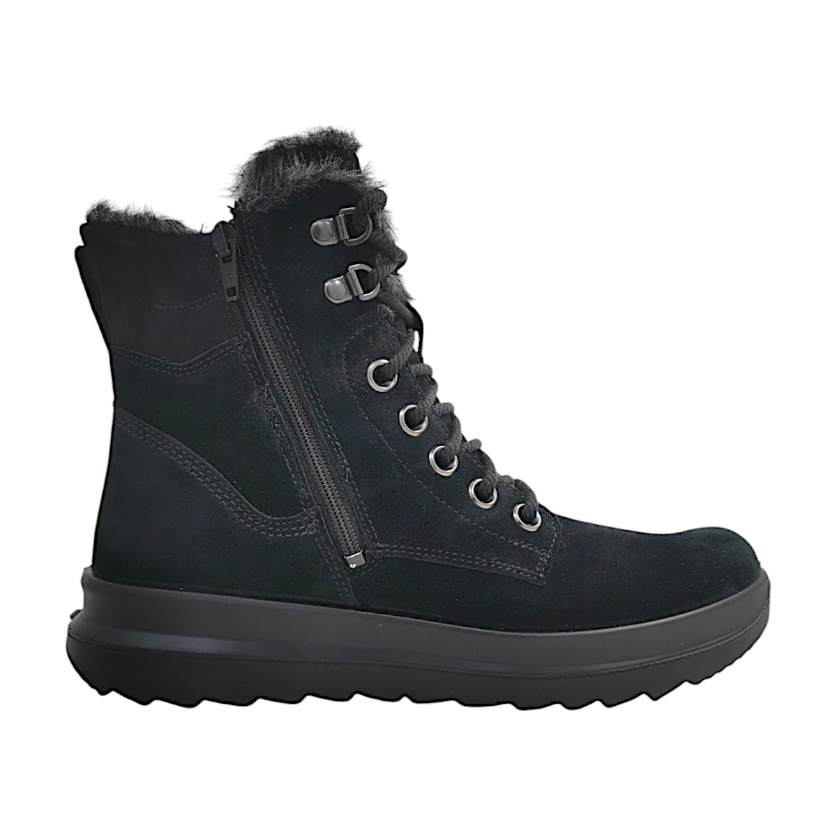 Legero DREAMER Damenschuhe Stiefel Schnürer Schnürstiefel Schwarz Freizeit (Schwarz 0000, Größe 43 EU)
