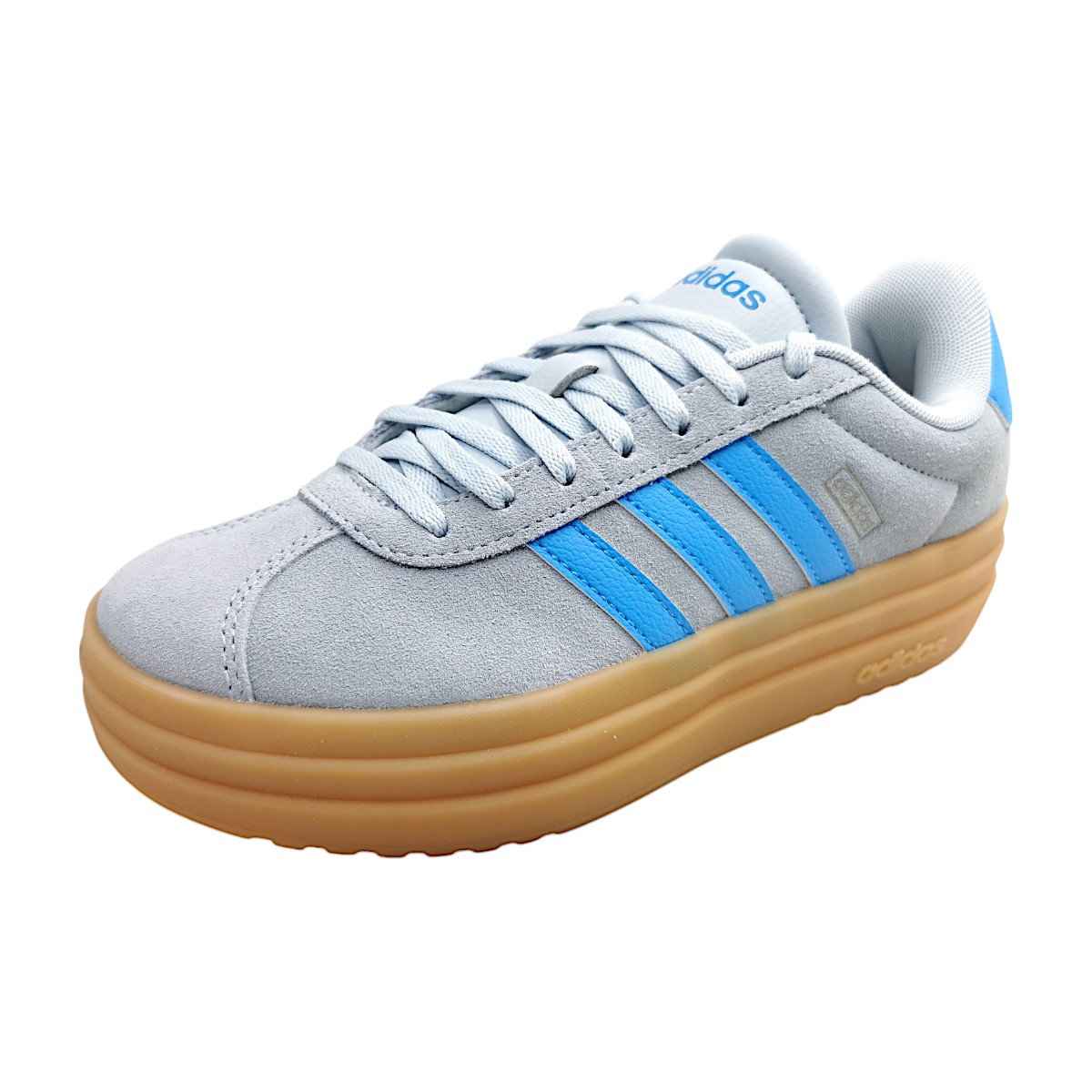 adidas Damenschuhe Schnürschuhe Sportive Sneaker low Grau Freizeit (grau/hellblau, Größe 38 EU)