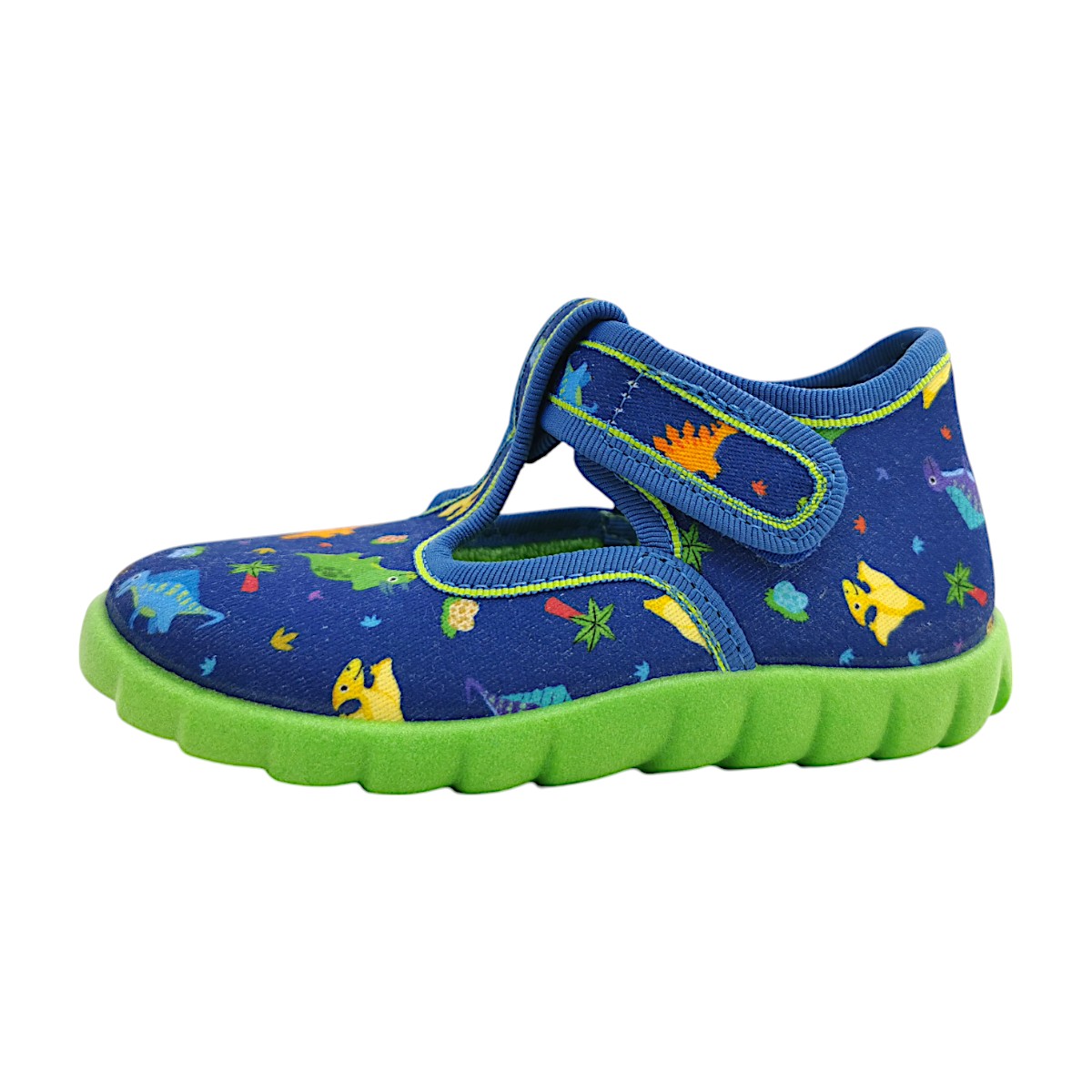 Fischer Markenschuhe Kinder Klett Hausstiefel Kinderschuhe Jungen Blau