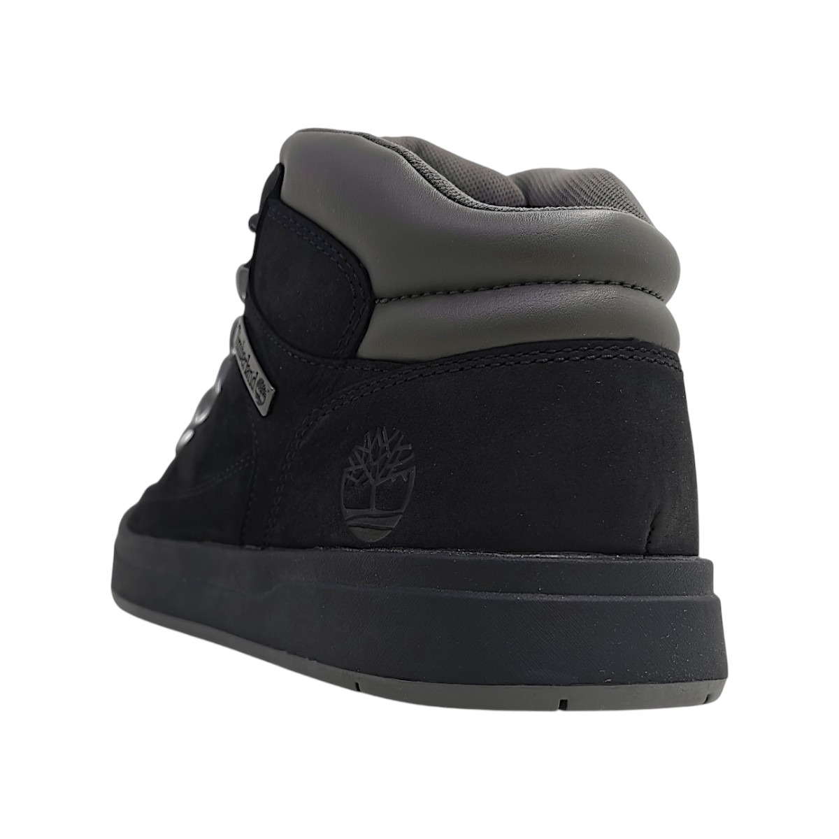 Timberland Davis Square MID Laceup Herrenschuhe Schnürstiefel Schwarz Freizeit (Black 0011, Größe 47 EU)