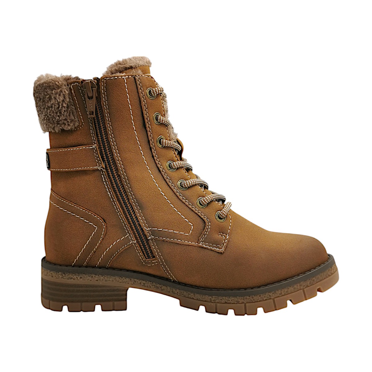 s.Oliver Damenschuhe Schnürstiefel Braun Freizeit (305 cognac, Größe 36 EU)