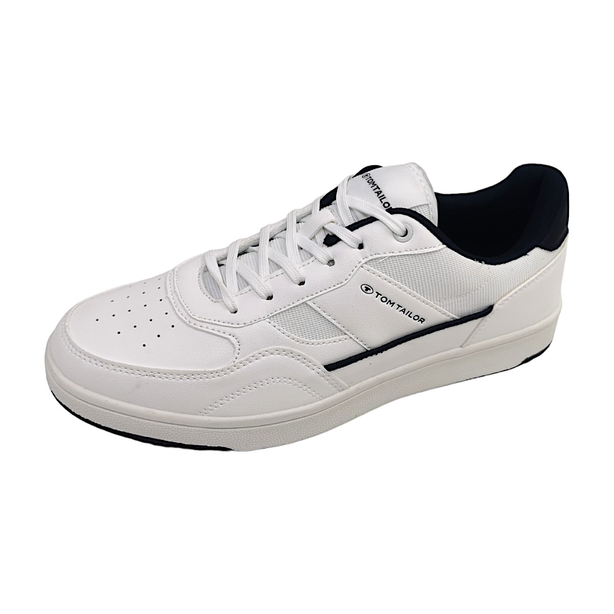 Tom Tailor Herrenschuhe Schnürschuhe Weiß Freizeit (white/ navy, Größe 42 EU)