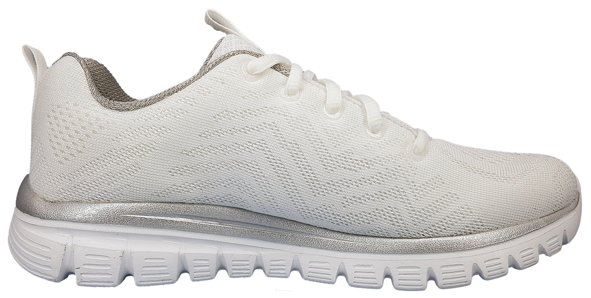 Skechers Graceful Get Connected 12615 Weiß WSL White/Silver Skechers Graceful Get Connected 12615 Weiß WSL White/Silver