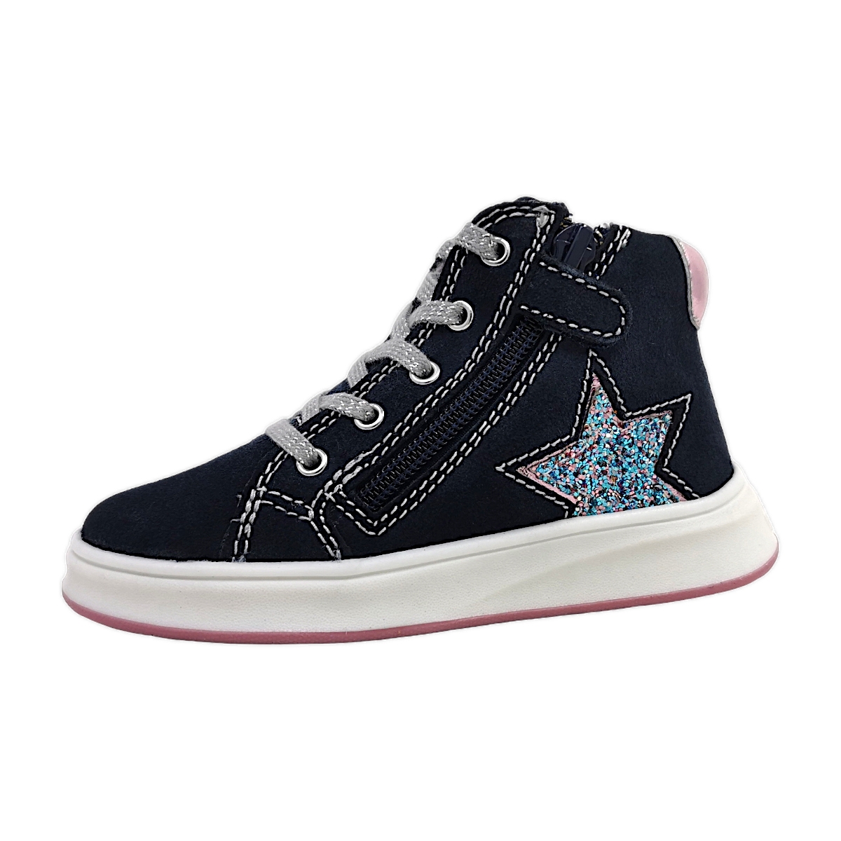 Richter Kinderschuhe Mädchen Schnürstiefel Blau Freizeit