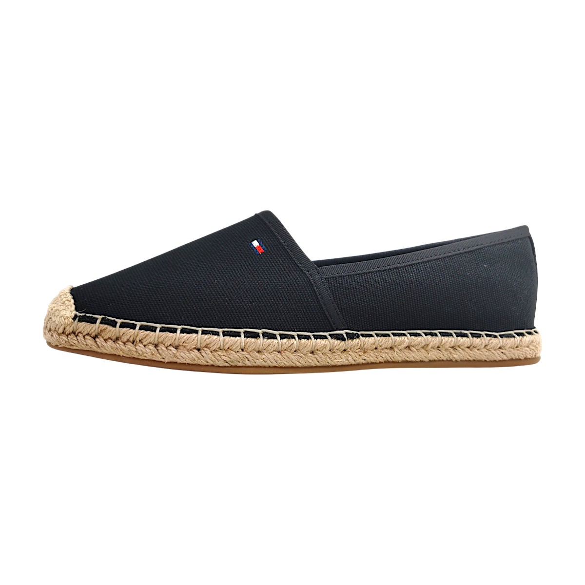 Tommy Hilfiger Damenschuhe Leinenschuhe Slipper Schwarz Freizeit