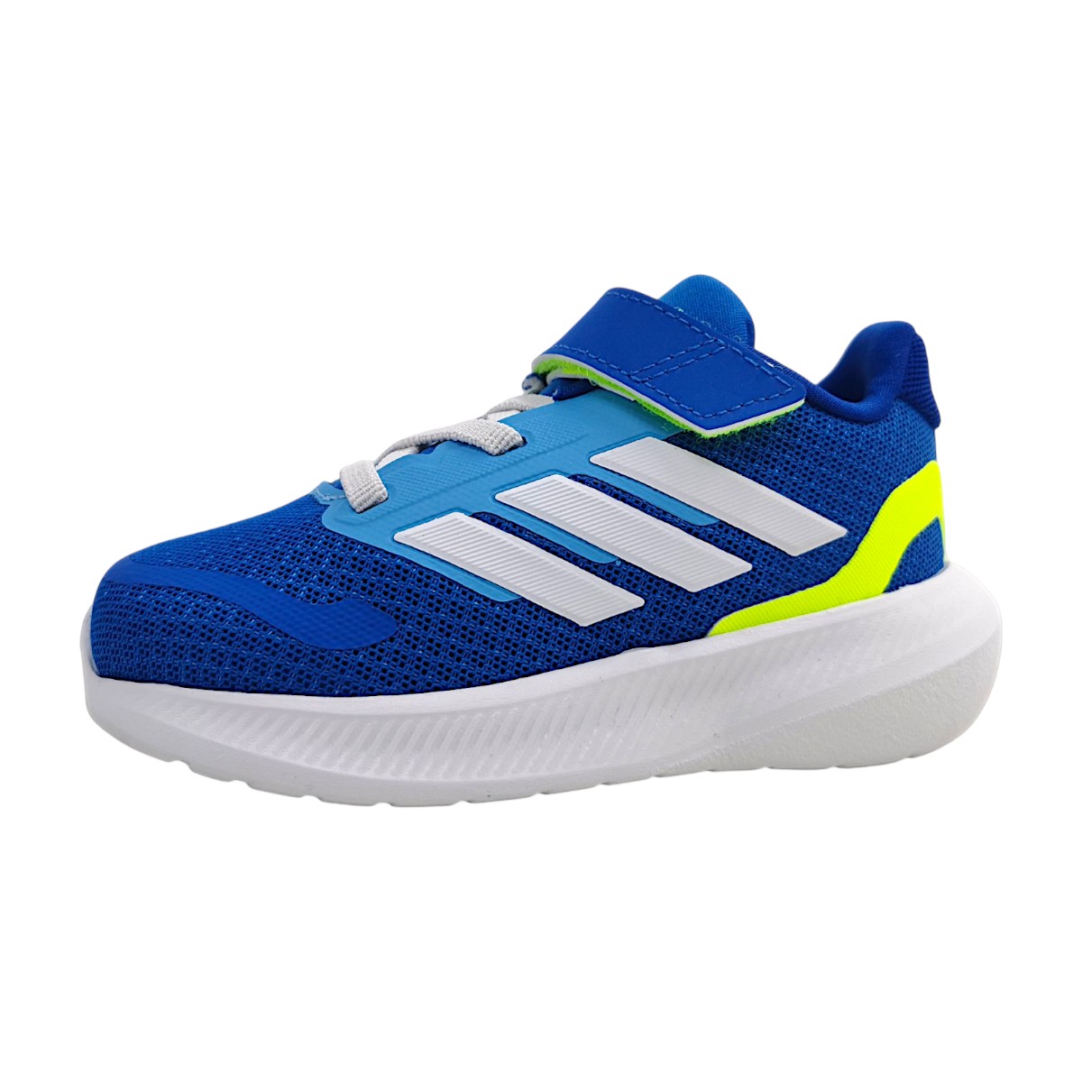 adidas Runfalcon 5 ELI Sportschuhe Kinder Laufschuhe Klettschuh Blau Freizeit (broyal/flwht/luclen, Gr. 1:26)